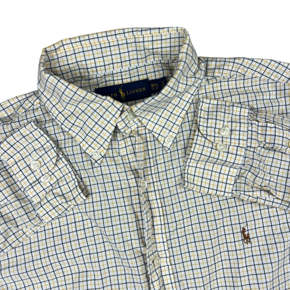 Ralph Lauren Button Down Shirt Mens 15 1/2 34-35 Colorful 100% Cotton Lightweigh